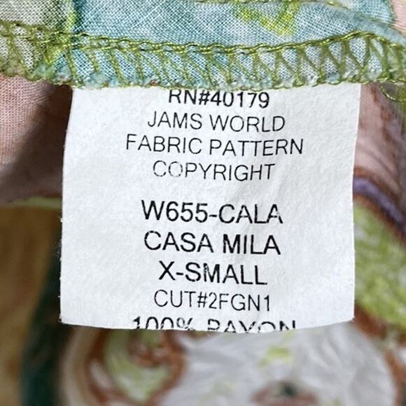 Jams World Top XS Casa Mila Abstract Floral Hawaiian Breezy Hawaiian - Picture 5 of 5